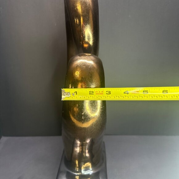 Three Hands Abstract Sculpture Table Top Display Gold Ceramic Home Decor 16.5" - Picture 10 of 10